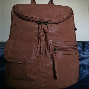 Light brown backpack